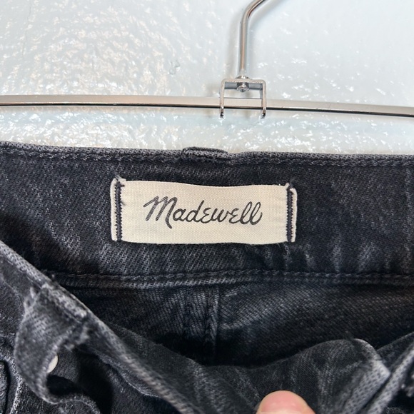 Madewell Perfect Vintage Wide Leg Charcoal Black Denim Jeans - Picture 3 of 7